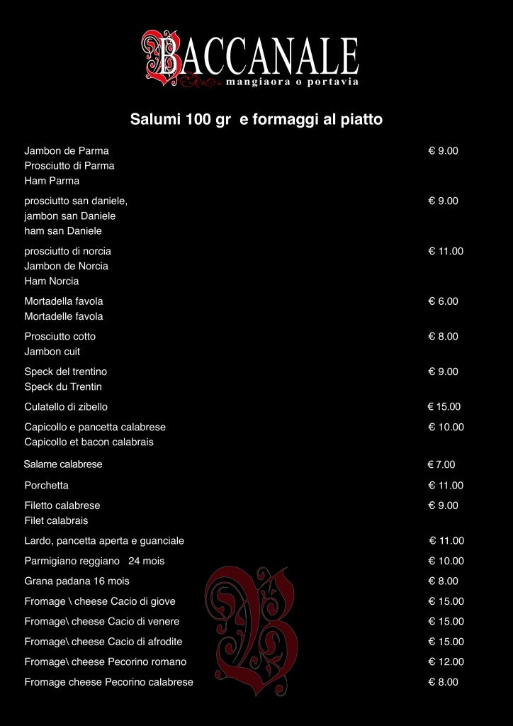 Menu Baccanale — page 5