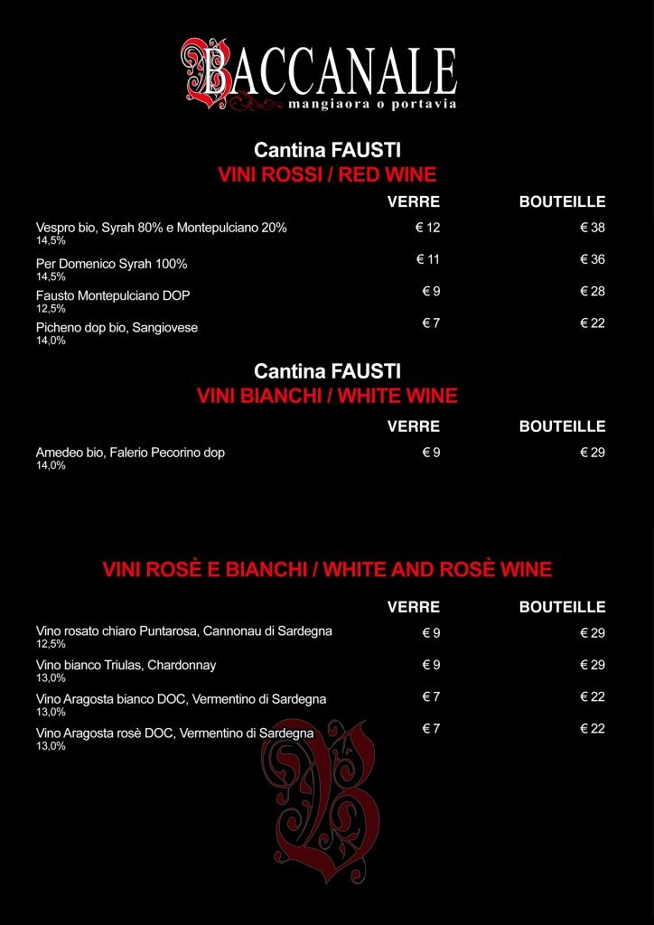 Menu Baccanale — page 14