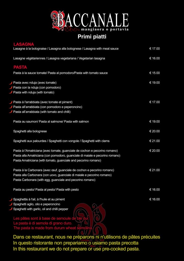 Menu Baccanale — page 7