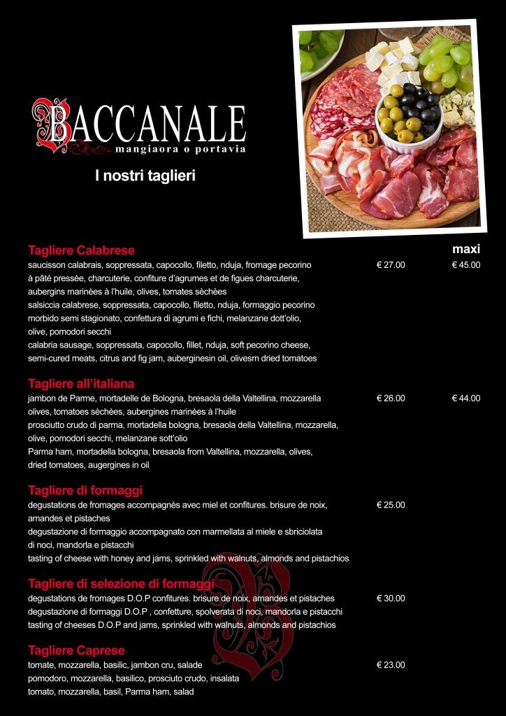 Menu Baccanale — page 3